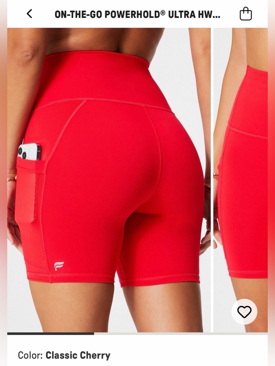 Fabletics Pants - Fabletics Power Hold Classic Cherry High-Waist 6” Bike Shorts